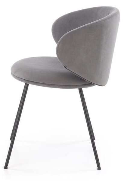 Szare okrągłe krzesło loft | Umeblowana.com