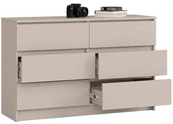 Kaszmirowa komoda z 6 szufladami L9-W39
