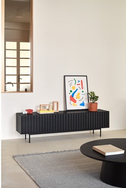 Czarna szafka pod TV 180x52 cm Sierra – Teulat