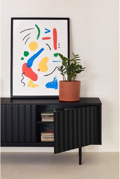 Czarna szafka pod TV 180x52 cm Sierra – Teulat