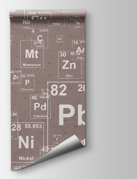 Fototapeta Wzór białych i czarnych elementów układu okresowego, Fototapety design, Popularne Fototapety, w00713v3 - Tapeko.pl