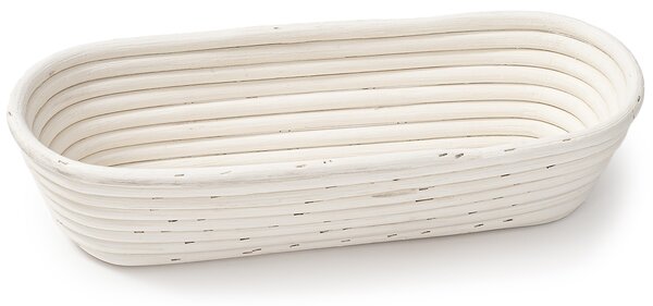 HOME ELEMENTS Owalny koszyk z wkładem z tkaniny, 35 x 14 cm x 7,5 cm, L