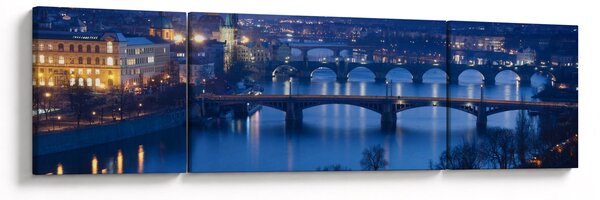 Obraz praskich mostów (170x50 cm)