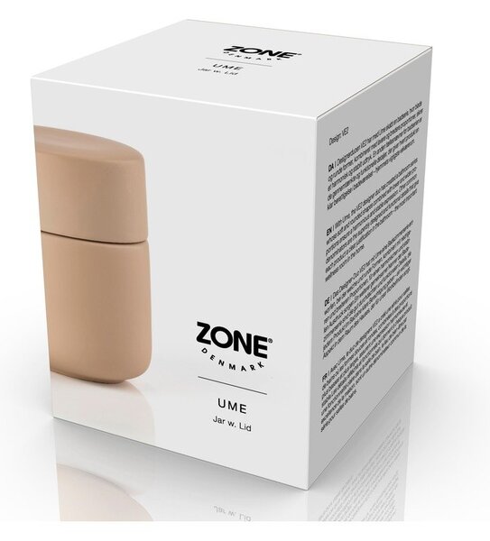 Beżowy kamionkowy organizer łazienkowy na waciki Ume – Zone