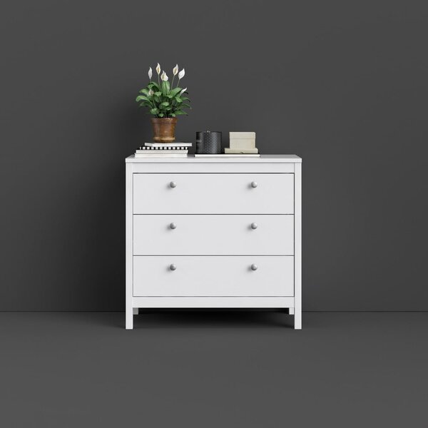 Biała niska komoda 82x80 cm Madrid – Tvilum
