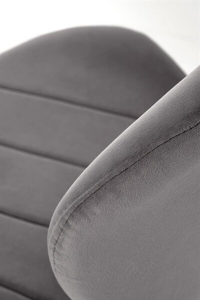 Szare krzesło kuchenne velvet | Umeblowana.com