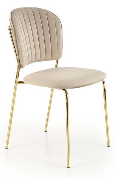 Beżowe krzesło w stylu glamour | Umeblowana.com