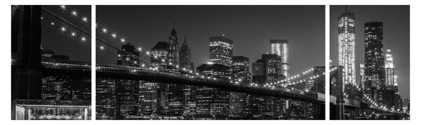 Obraz mostu Brooklyn Bridge w Nowym Jorku (170x50 cm)