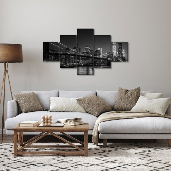 Obraz mostu Brooklyn Bridge w Nowym Jorku (125x70 cm)