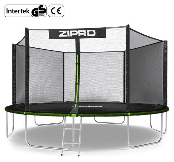 Trampolina ogrodowa z siatką zewnętrzną z drabinką 14FT 435cm dla dzieci Zipro Jump Pro