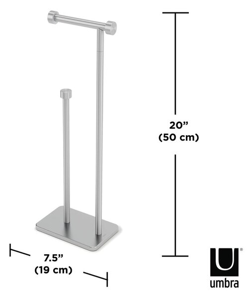 Stalowy stojak na papier toaletowy Cappa – Umbra