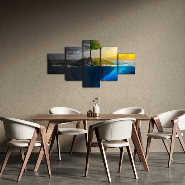 Obraz przedstawiający dwie strony (125x70 cm)