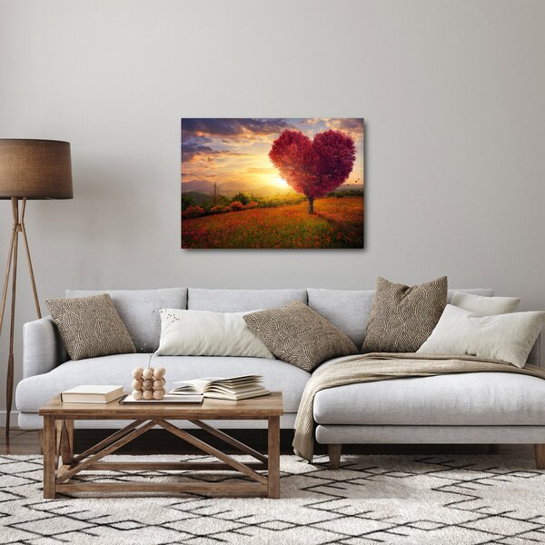 Obraz drzewa w kształcie serca (70x50 cm)