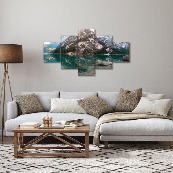 Obraz górskiego jeziora (125x70 cm)
