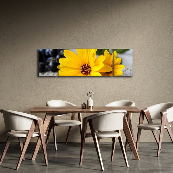 Obraz żółtego kwiatu (170x50 cm)