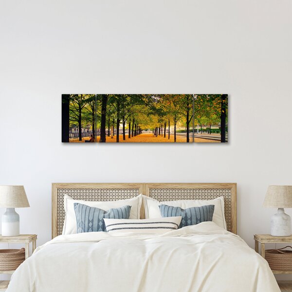 Obraz alei jesiennych drzew (170x50 cm)