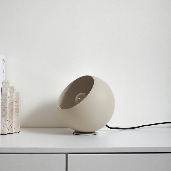 Lampa stołowa Somolia Lindby, kremowy / amber, salon / jadalnia, metal, nowoczesny
