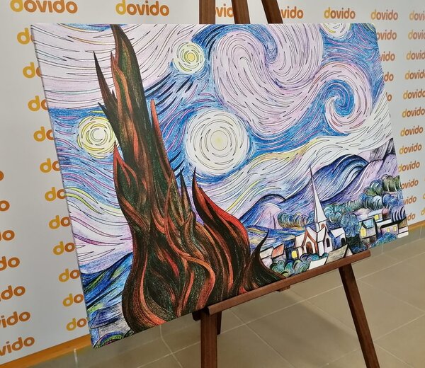 Obraz reprodukcja Gwieździstej nocy - Vincent van Gogh