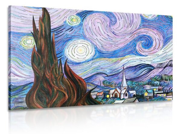 Obraz reprodukcja Gwieździstej nocy - Vincent van Gogh