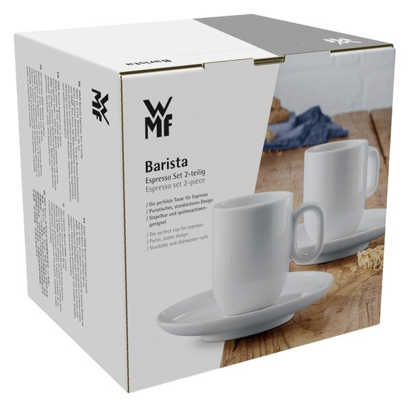 Białe porcelanowe filiżanki na espresso zestaw 2 szt. 60 ml Barista – WMF