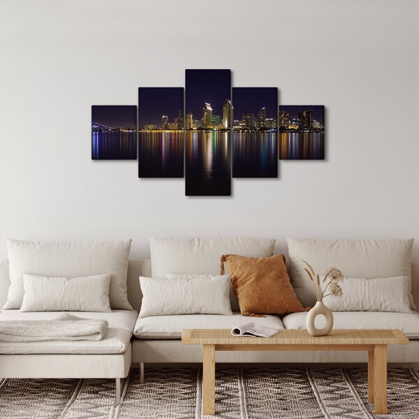 Obraz miasta nocą (125x70 cm)