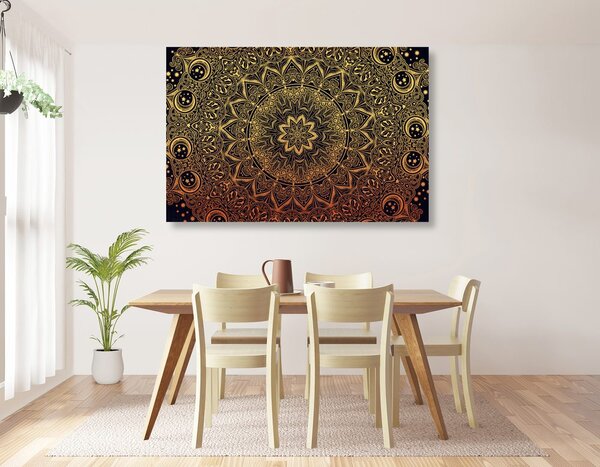 Obraz złota orientalna Mandala