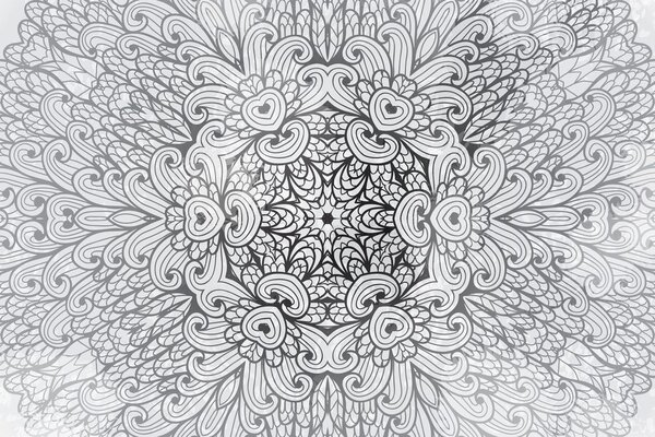 Obraz Mandala etniczna w wersji czarno-białej