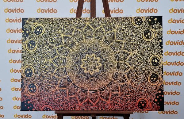 Obraz złota orientalna Mandala