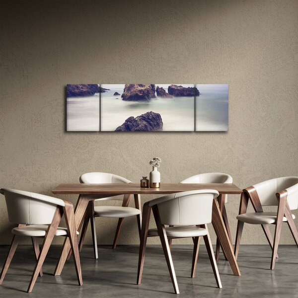 Obraz klifów we mgle (170x50 cm)