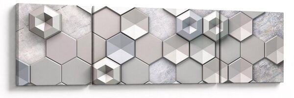 Obraz abstrakcji 3D (170x50 cm)