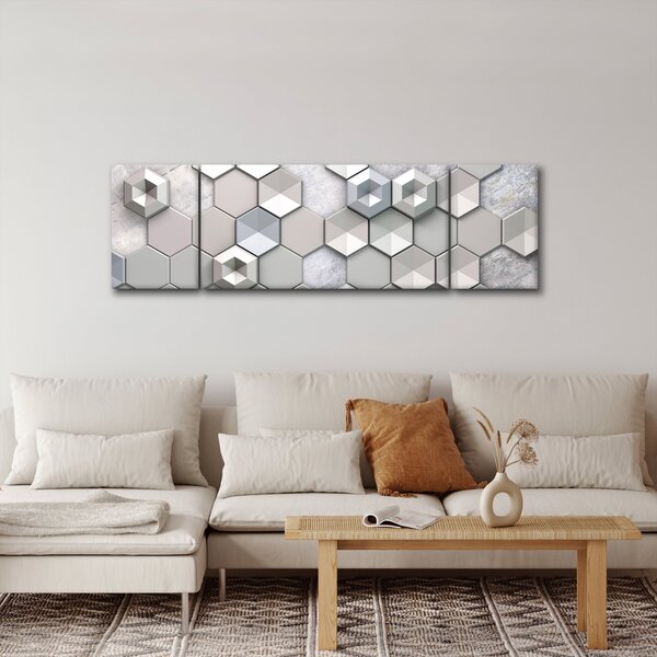 Obraz abstrakcji 3D (170x50 cm)