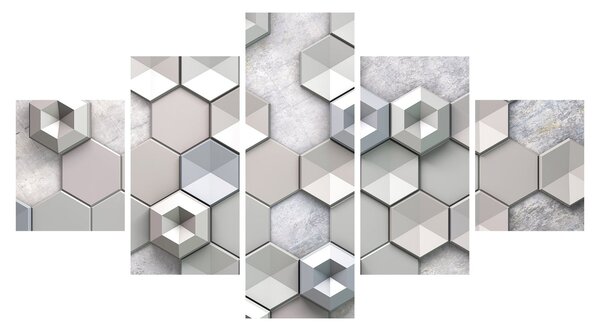 Obraz abstrakcji 3D (125x70 cm)