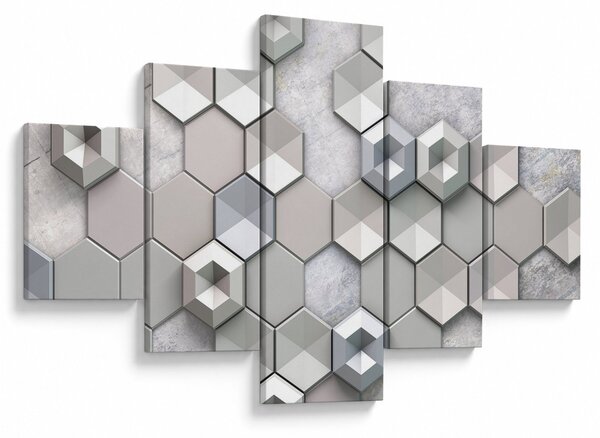 Obraz abstrakcji 3D (125x70 cm)