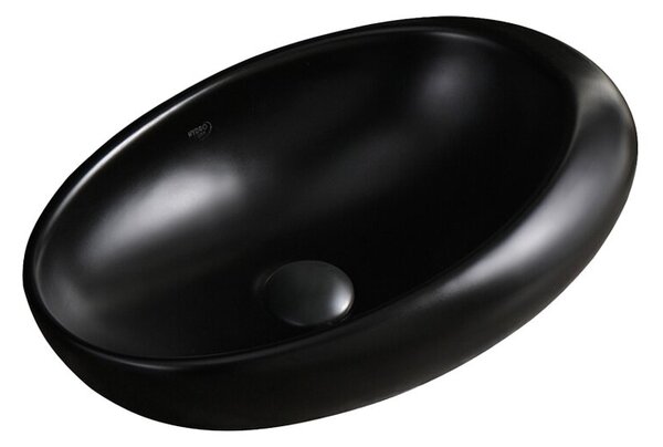 Umywalka nablatowa HYDROSAN EMMA-MTB-490 Owalny Czarny mat