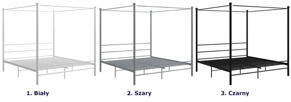 Białe dwuosobowe łóżko metalowe 160x200 cm G5-C92