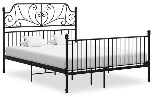 Czarne metalowe łóżko metalowe 160x200 cm Z5-P70