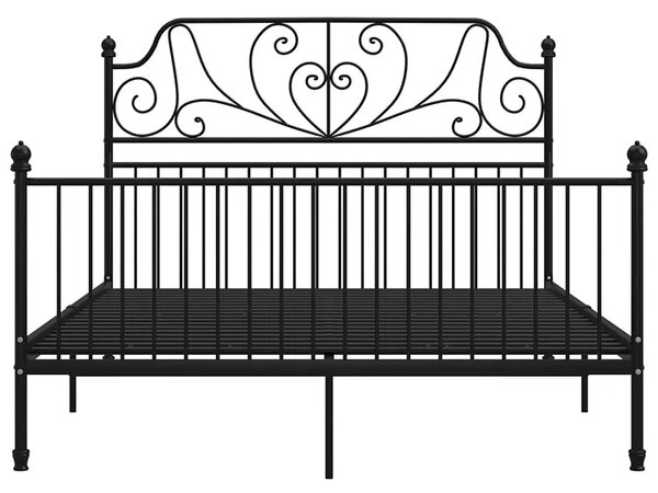 Czarne metalowe łóżko metalowe 160x200 cm Z5-P70