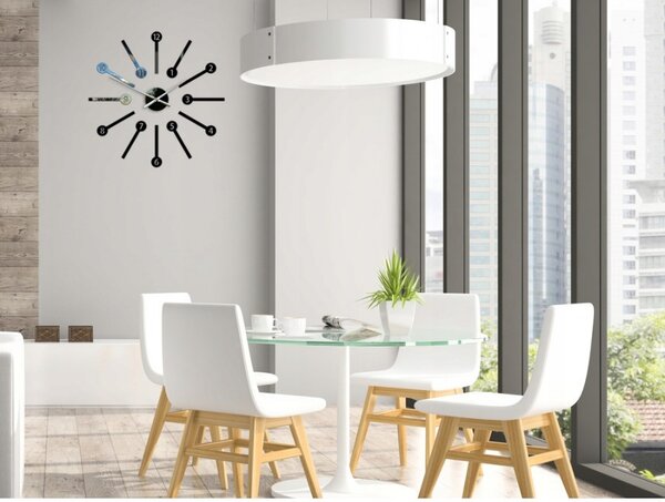 Zegar ścienny Naklejany Duży Nowoczesny Akrylowy na Ścianę do Salonu Loft