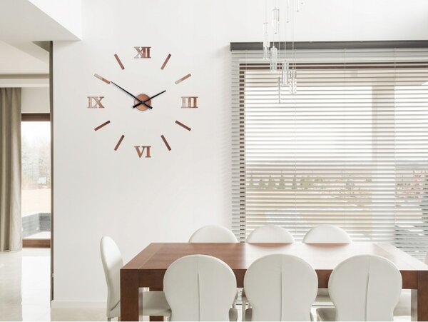 Zegar ścienny Naklejany Duży Nowoczesny Akrylowy na Ścianę do Salonu Loft