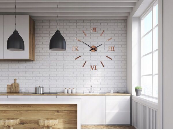 Zegar ścienny Naklejany Duży Nowoczesny Akrylowy na Ścianę do Salonu Loft