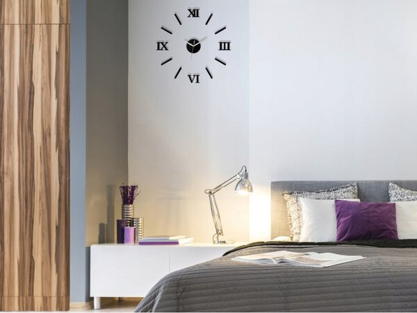 Zegar ścienny Naklejany Duży Nowoczesny Akrylowy na Ścianę do Salonu Loft