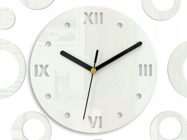 Zegar na Ścianę Nowoczesny Naklejany ozdobne elementy Cichy mechanizm Loft