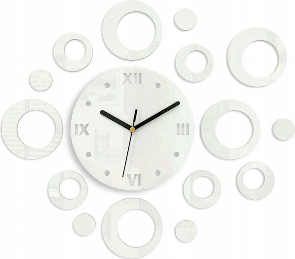 Zegar na Ścianę Nowoczesny Naklejany ozdobne elementy Cichy mechanizm Loft