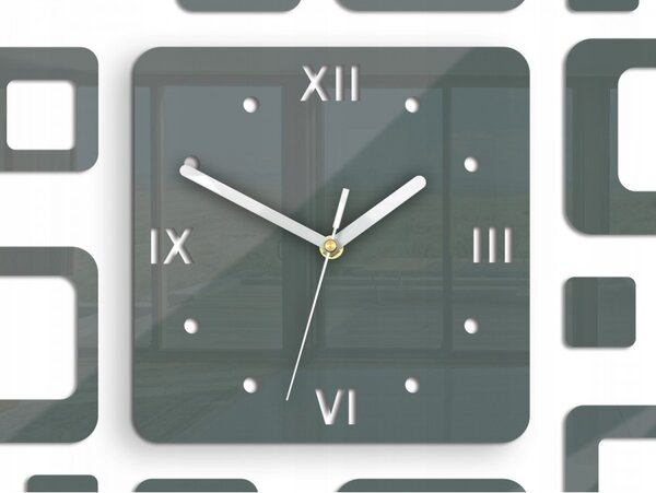 Zegar na Ścianę Nowoczesny Naklejany ozdobne elementy Cichy mechanizm Loft