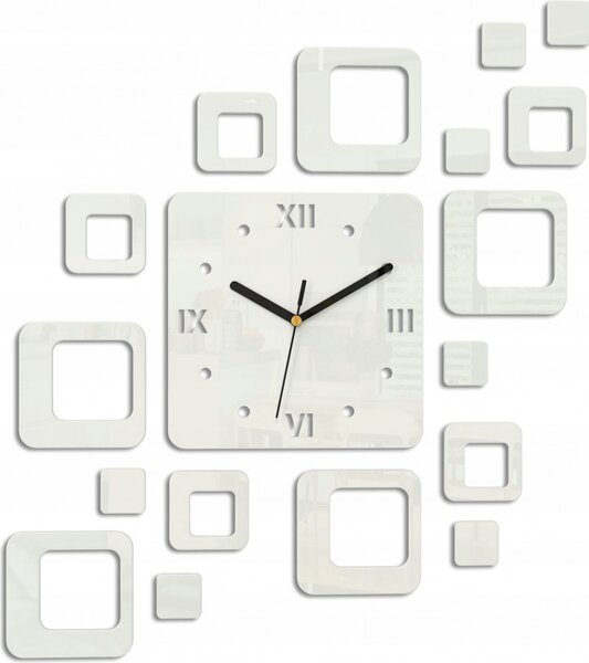 Zegar na Ścianę Nowoczesny Naklejany ozdobne elementy Cichy mechanizm Loft