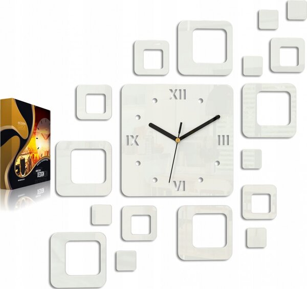 Zegar na Ścianę Nowoczesny Naklejany ozdobne elementy Cichy mechanizm Loft