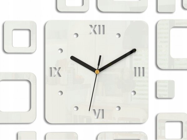 Zegar na Ścianę Nowoczesny Naklejany ozdobne elementy Cichy mechanizm Loft