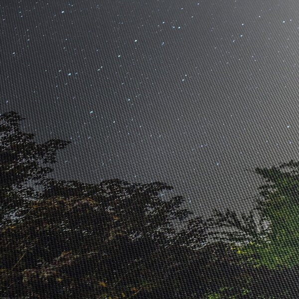Obraz nocnego nieba (z zegarem) (90x30 cm)