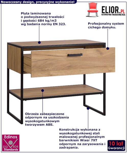 Szafka łazienkowa z umywalką dąb craft E5-W64