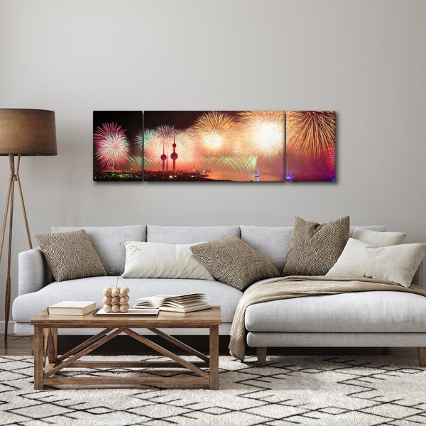 Obraz fajerwerków (170x50 cm)